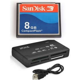 Resim 8 Gb Compact Flash Hafıza Kartı - Usb 2.0 Cf Kart Okuyucu 