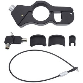 Resim Motosiklet Tutma Kilidi, Ağır Hizmet Tipi Hırsızlık Önleyici Kask Ve Fren Kilidi Bisikleti, Scooter'ı, Moped'i, Atv'yi Güvende Tutar Siyah 