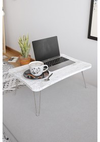 Resim Taşınabilir Katlanır Yatak Koltuk Üstü Hasta Servis Bilgisayar Çalışma Sehpası Kristal 