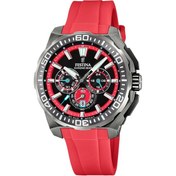 Resim Festina F20725/5 Chrono Bike Quartz Silikon Kırmızı 20 Atm 46 Mm Erkek Kol Saati 