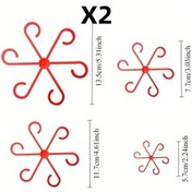 Resim Sunshine022 8pcs Kırmızı Katlanır Bitki Desteği Bahçe Askılığı Dayanağı 