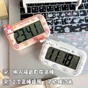 Resim Büyük Ekranlı Sevimli Pembe Alarm Saati için - Sevimli Anime Gece Saati Masa Dekoru, Yurtlar ve Yatak Odaları için Mükemmel, Çekici Hediye Fikri, Sevimli Alarm Saati, Yurt Odası Dekoru | Sevimli Anime Tasarımı | Plastik Masa Saati, Sevimli Karakter Aksesuarları için 