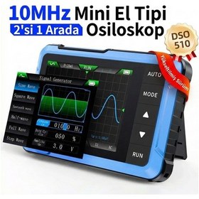Resim Fnırsı Dso-510 Mini El Tipi Dijital Osiloskop + Sinyal Jenaratörü 