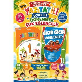Resim Üçgen Yayıncılık Üçgen 1. Sınıftan 2.sınıflara Geçenler Için Yaz Tatil Seti (Tatil+Problem Kitabı) 