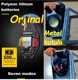 Resim Büyük Boy 10,5 Cm Acil Durum Kamp Feneri Anahtarlık Usb Çakmaklı Cam Kırıcı Kemer Kesici Deprem Fen Siyah 