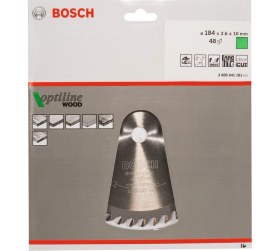 Resim Optiline Wood 184*16 mm 48 Diş Daire Testere Bıçağı 