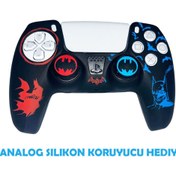 Resim Dobe PS5 Dualsense Batman Koruyucu Silikon Kılıf + Analog silikon Koruyucu 