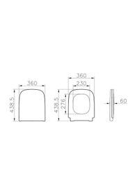 Resim VitrA S20 147-003-909 Yavaş Kapanır Klozet Kapağı Beyaz 