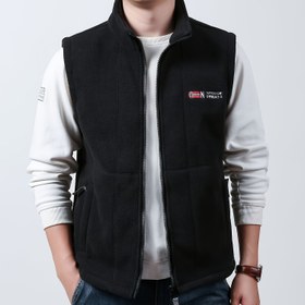 Resim Lars OBM Erkek Kolsuz Ceket - Dik Yaka ve Fermuarlı Kapanış, Tam Fermuar İçli Outdoor Mont, Çamaşır Makinesinde Yıkanabilir Bahar/Sonbahar İçin Günlük Vest, Sıcak Polar Astarlı Doğa yürüyüşleri Seyahat & Casual Giysi İçin Regular Kalıp Stil sahibi erkek çıkma giysisi, İşlevsel Ceplerle Donanım 