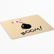 Resim Genel Markalar Popart Boom Yazılı Kare Baskılı Mouse Pad-246 