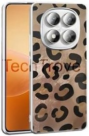 Resim Xiaomi Redmi Note 14 Pro 5G Kılıf İpeksi Desenli Tasarımlı Kamera Koruma Çıkıntılı A+ Kalite Kapak Gold Leopar 