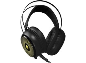 Resim GameBooster H12 Rebel RGB 7.1 Virtual Kısa Mikrofonlu Siyah Oyuncu Kulaklığı GB-H12 