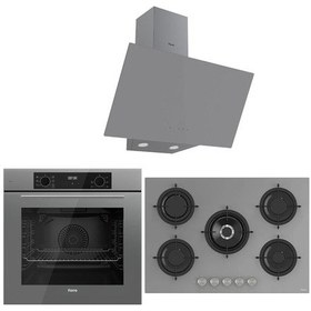 Resim Ferre Icon Plus 75 Serisi QBL63CPR-RS038-D079 3lü Cam Ankastre Set 