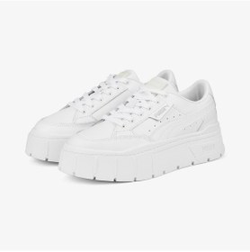 Resim Puma Mayze Stack Kadın Platform Beyaz Spor Ayakkabı Düz 384412 Beyaz 