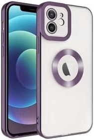 Resim Oppo A15 Kılıf Logo Yeri Açık Kamera Lens Korumalı Renkli Kenarlı Şeffaf Silikon ile uyumlu 