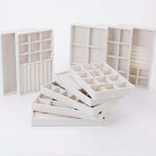 Resim 8 adet, Kolye, Küpe ve Bilezik Sergi için Uygun Tepsi Görüntü Kutusu, Boyut: 21.21cm*12.5cm*2.49cm 