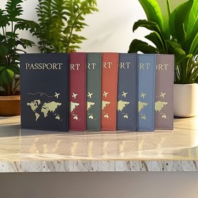 Resim Dünya Haritası Tasarımı ile Seyahat Pasaport Sahibi - Dayanıklı, Açık Tarz, Katlanabilir, Polyester Astar, Pasaportlar, Kredi Kartları, Kimlik Kartları ve Belgeler için İdeal, Seyahat Gereksinimleri | Minimalist Tarz | Güvenli Kapanış, Pasaport Sahibi 