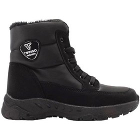 Resim Soğuk Geçirmez İçi Kürklü Spor Kar Botu Siyah-siyah Siyah 