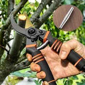 Resim 2 adet Profesyonel Titanyum Alaşım Bahçe Makasları 8, 12.7 cm ve Dayanıklı Yay - Ultra Keskin Paslanmaz Ağır Hizmet Çeliği Bahçe Makasları ile Kaymaz Yumuşak Sünger Tutuş, Ev Bahçesi ve Peyzaj Tasarımı için Uygun | Çift Elde Kullanılabilir Evrensel Tutma Kolu | Keskin Kesme Makasları 