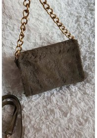 Resim Liva Zincir Detaylı Peluş Kadın Postacı Çanta 