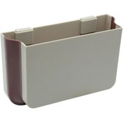 Resim Techmaster Araç Için Koltuk Yanı Arkası Katlanabilir Su Geçirmez Çöp Kutusu Bej 