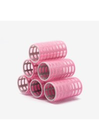 Resim Croc 1202 Pembe Cırtlı Bigudi 6lı Çap 3,5cm +10lu Plastik Saç Pensi Pembe 