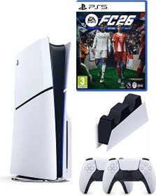 Resim Sony Playstation 5 Slim Oyun Konsolu +2. Dualsense Kol + Şarj İstasyonu + PS5 FC26 (İthalatçı Garantili) 