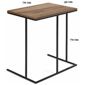 Resim Yan Sehpa Koltuk Yanı Ahşaplı Bilgisayar Sehpası 