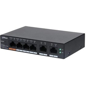 Resim Dahua 6 Port Yönetilen Cloud Switch 4fe Poe +2 Ge 