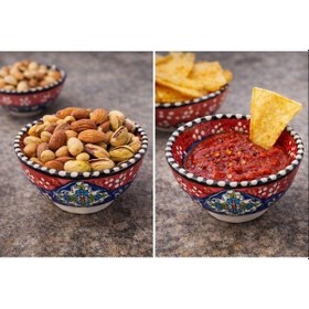 Resim El Yapımı Çini Kase 8 Cm Çerezlik, Sosluk Ve Sunumluk Dekoratif Seramik Kase çok renkli 