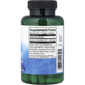 Resim Swanson Acetyl L-Carnitine Brain and Nervous System Health 500 mg 100 Veggie Caps 