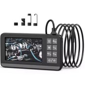 Resim SepetBudur Ekranlı Çift Kameralı 10 Mt Sert Kablo Endoskop Kamera 8 Mm 4.3 Inc Hafıza Kart Destekli 