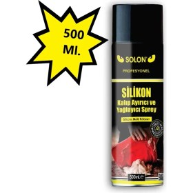 Resim Solon Profesyonel 5 Adet Silikon Kalıp Ayrıcı ve Yağlayıcı Sprey 500 Ml. 