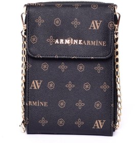 Resim KYR Nisaca Telefon Gözlü Orta Boy Deri Kadın Çantası | Armine Siyah 