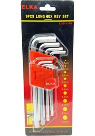 Resim Elka Torx Alyan Seti 9 Adet Uzun Yıldız Alyan Anahtar Seti 