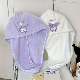 Resim Sanrio Curoly Yumuşak Havlu - Sevimli Karakter Tasarımı ile Mor Mikrofiber Banyo ve Saç Havlusu, Hafif ve Taşınabilir, Seyahat ve Hediye için İdeal, Paraben-Free, Seyahat Havlusu | Eğlenceli Tasarım | Mikrofiber Havlu 
