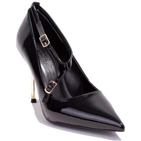 Resim Dagoster Dza07-7129215 Siyah Rugan Abiye Topuklu Kadın Ayakkabı 001 