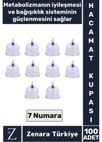 Resim Yüksek Kaliteli Metabolizma Etkili Vakumlu Hacamat Kupası 7 Numara 100 Adet 