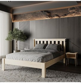 Resim Shark New Ahşap Vernik Karyola Kolay Kurulum-730 Tek Kişilik 