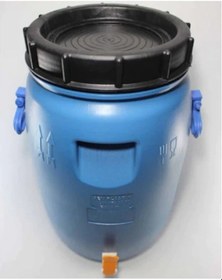 Resim Şen Plastik Musluklu Yağ Varili Bidonu Mavi 60 L Mavi 