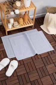 Resim Leoline%100 Pamuk Premium 2'li Ayak Havlusu - Gri 