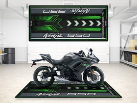 Resim NINJA 650 İçin Tasarlanmış Motosiklet Matı - MM7388 - Metallic Spark Black / Standart / 260cm x 120cm 