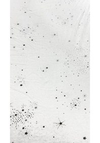 Resim Pamuklu Penye 70x140 Lastikli Bebek Çarşafı Lastikli Beşik Çarşafı Bebek Çarşafı Gri Yıldız 