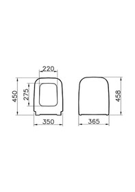 Resim 91-003-009 Vitra Shift Klozet Kapağı, Yavaş Kapanır Diğer 