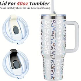 Resim 1 adet/2 adet WATERSY Plastik Malzeme Sızdırmaz 2'si 1 Arada Pipet Kapağı, Beyaz/Siyah, Vidalanabilir, Düz İçme, Takılabilir Pipetli, 40oz Saplı Bardak, 40 Buz Kovası Bardak, Ofis, Kamp, Kapalı Alan, Noel, Şükran Günü, Sevgililer Günü, Baba Günü, Anneler Günü 