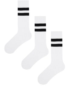 Resim MEM SOCKS 3lü Çizgili Çocuk Dizaltı Çorap 