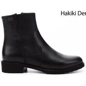 Resim Gönderi(R) Gönderi R Siyah Floter Fermuarlı Kauçuk Taban Hakiki Deri Bot Siyah Floter 