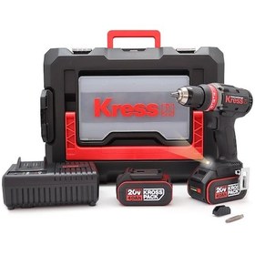 Resim Kress KUA72.1 20V/4.0Ah Li-İon Çift Akülü Kömürsüz Profesyonel Şarjlı Matkap 