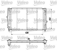 Resim RADYATÖR PASSAT 96-00 A4 95-01 A6 00-05 ADP-AHL-ANA-ARM AC KLİMASIZ MEK OTOM 630x412.3x34 
