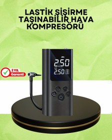 Resim Usb Şarjlı Taşınabilir Hava Kompresörü Dijital Ekranlı 